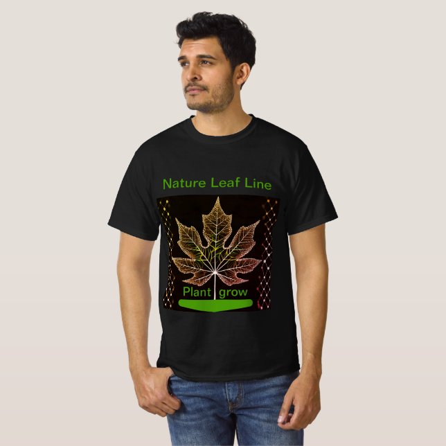 Camiseta Árvore com Design de folha de rede - Natureza insp (Frente Completa)