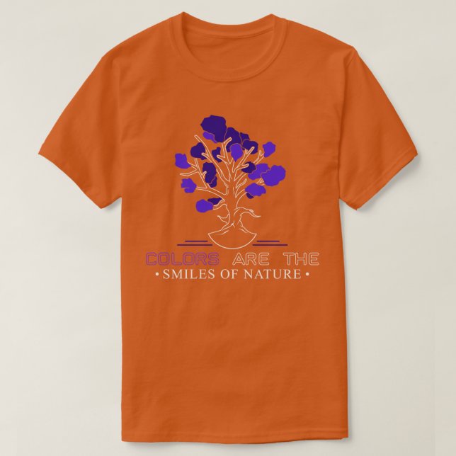 Camiseta Árvore com flores azuis (Frente do Design)