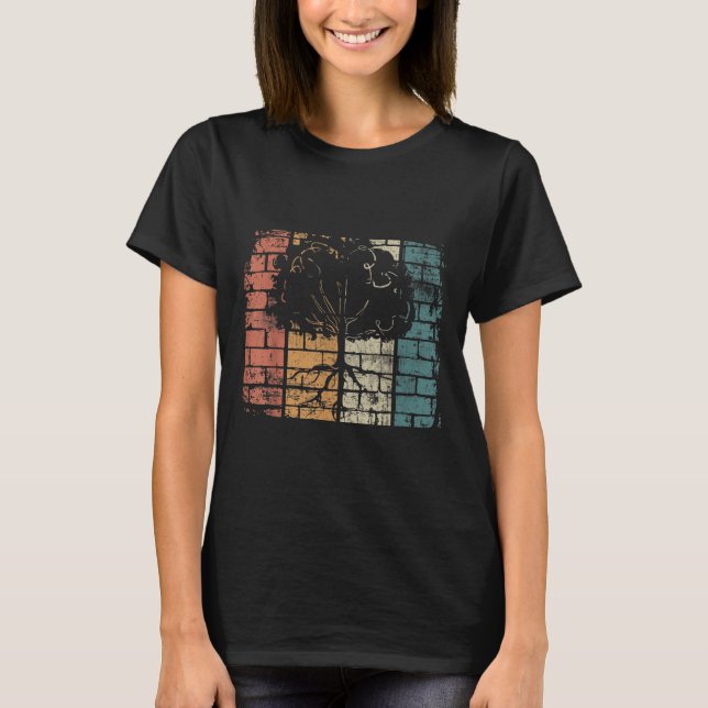Camiseta Árvore com Raízes - Ambiente Retro-Natureza (Frente)