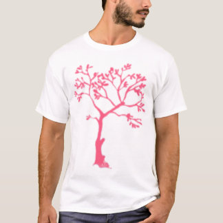 Camiseta Árvore cor-de-rosa
