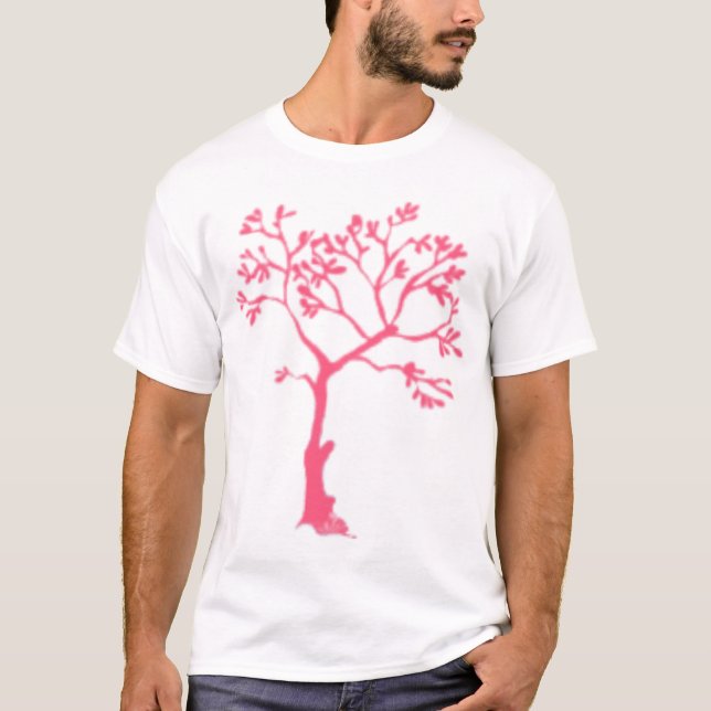 Camiseta Árvore cor-de-rosa (Frente)