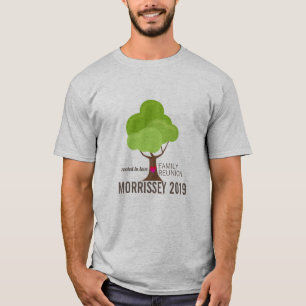 Camiseta Árvore Coração de Reunião de Família Personalizada