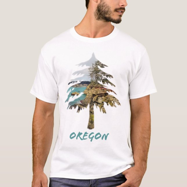 Camiseta Árvore Costeira do Oregon (Frente)