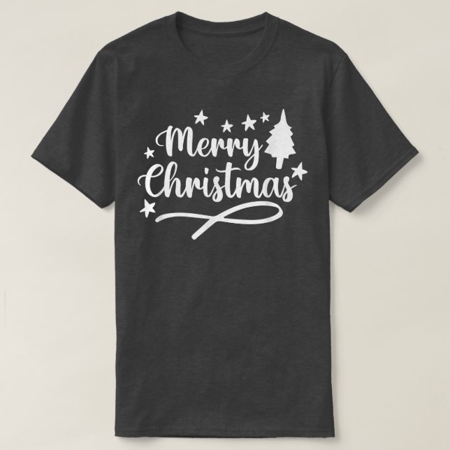Camiseta Árvore cristã Faith Xmas, abençoada Feliz C (Frente do Design)