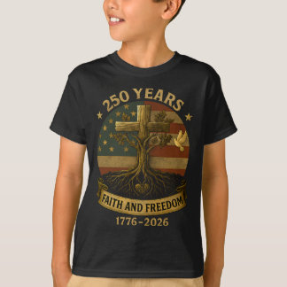 Camiseta Árvore Cruz de Bandeira 250 Anos Fé e Liberdade 17