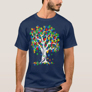 Camiseta Árvore da Consciência do Autismo Mês