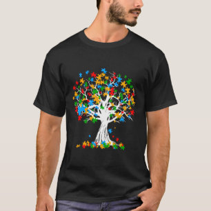 Camiseta Árvore Da Consciência Do Autismo Mês Asd Apoiador