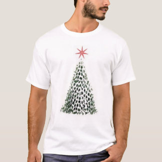 Camiseta árvore da estrela da neve