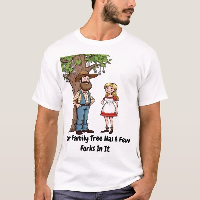 Camiseta Árvore da Família Hillbilly (Frente)