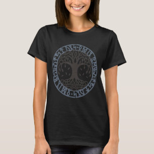 Camiseta Árvore Da Vida De Yggdrasil Viking Norse Mythology