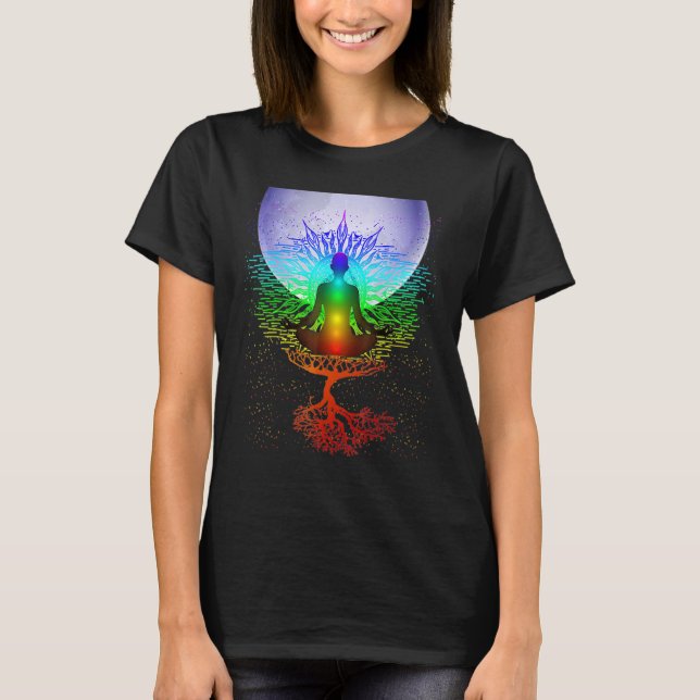 Camiseta Árvore da Vida Mandala Lua Chakra (Frente)