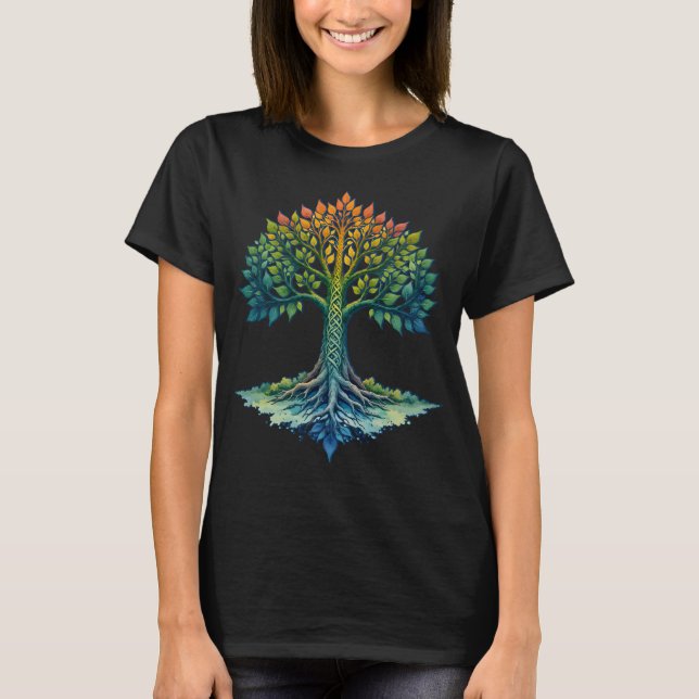 Camiseta Árvore da Vida Mudando o Amanhecer (Frente)
