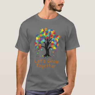 Camiseta Árvore Da Vida Vamos Do Autismo Cresce Junto Com