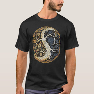Camiseta Árvore da Vida Yin Yang Espírito Geométrico Sagrad