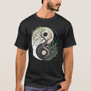 Camiseta Árvore Da Vida Yin Yang Yoga Natureza Arte Do Equi