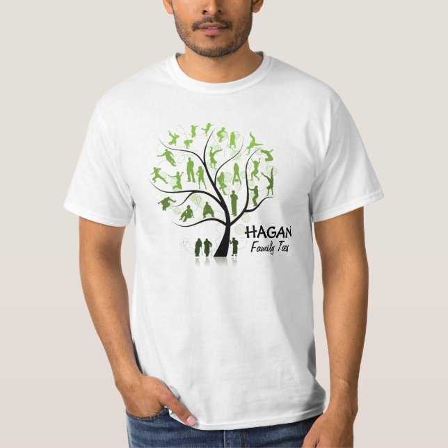Camiseta Árvore das gerações de Hagan 3 da OPÇÃO 1 (parte (Frente)