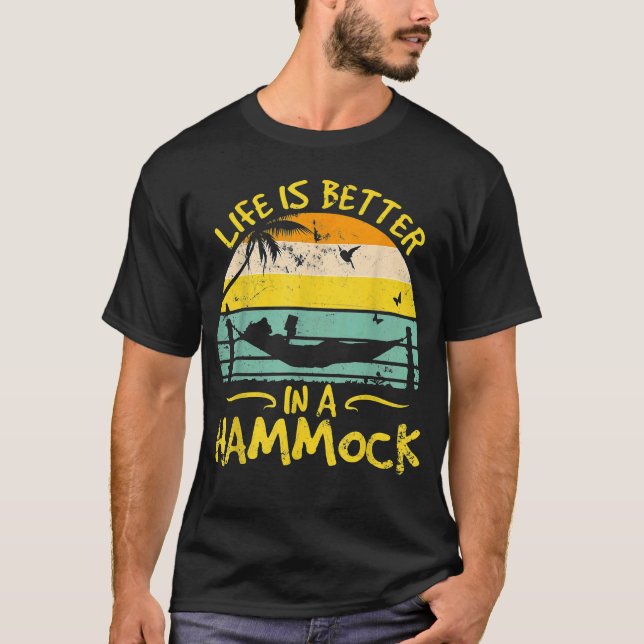 Camiseta Árvore de acampamento Hammock Voltando ao Hammocki (Frente)