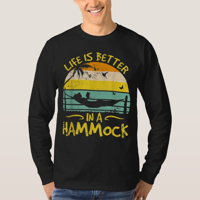 Camiseta Árvore de acampamento Hammock Voltando ao Hammocki (Frente)