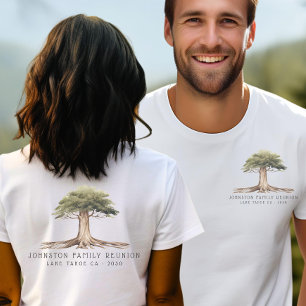 Camiseta Árvore de Aquarela da Reunião da Família Russa