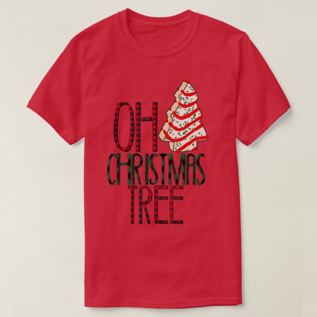 Camiseta Árvore de Bolo de Natal (Frente do Design)