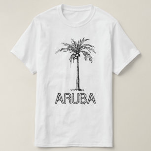 Camiseta Árvore de coco de Aruba design