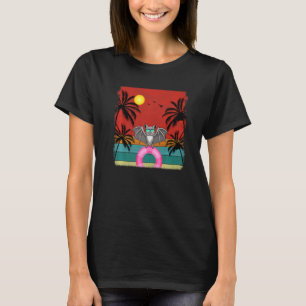 Camiseta Árvore de Coco de Praia - Bat Gráfico no Verão