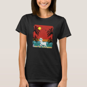 Camiseta Árvore de Coco de Praia - Gráfico de Caprinos no V