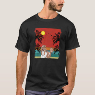 Camiseta Árvore de Coco de Praia - Gráfico Shih Tzu Cachorr