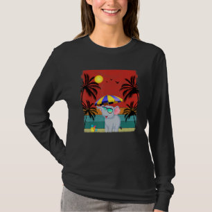 Camiseta Árvore de Coco de Praia — Verão de Elefante Gráfic