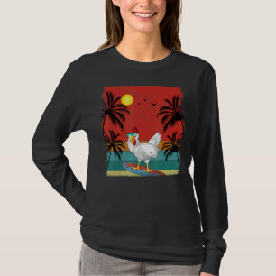 Camiseta Árvore de Coco de Praia — Verão de Frango Gráfico