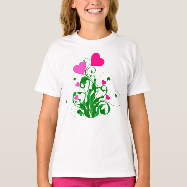 Camiseta Árvore de Corações de Amor (Frente)
