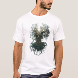 Camiseta Árvore de Crânios Surreal Natureza Escura