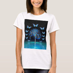 Camiseta Árvore de cristal borboleta