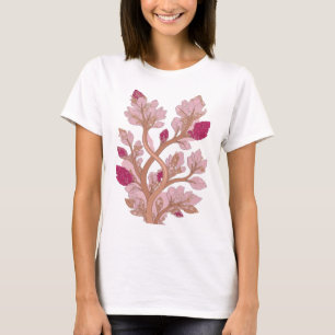 Camiseta Árvore de Cristal Prateada com Design Impactante