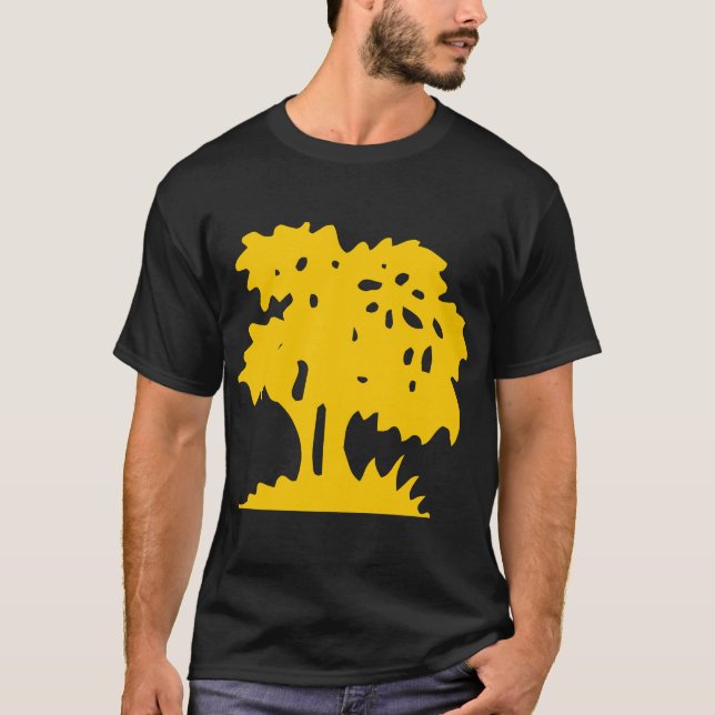 Camiseta Árvore de desenho - âmbar (Frente)