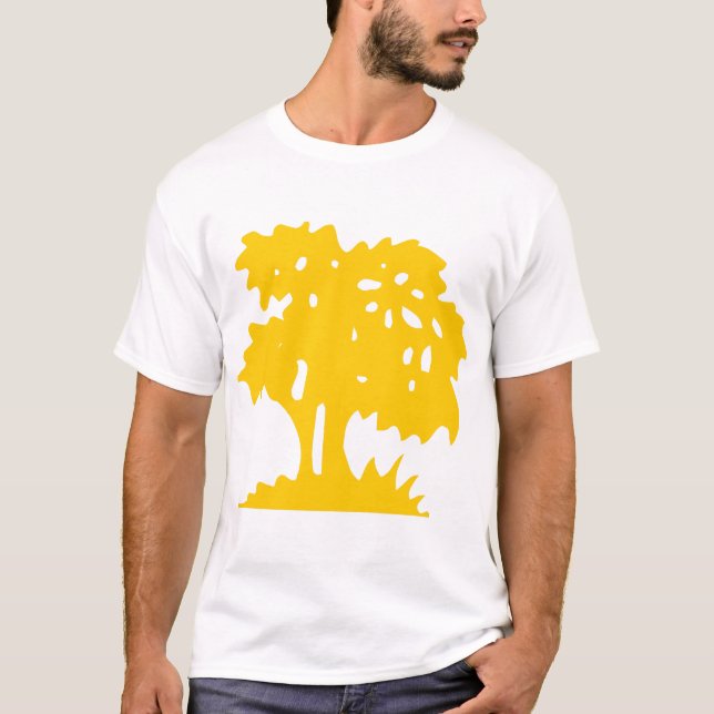 Camiseta Árvore de desenho - âmbar (Frente)