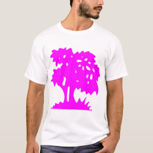 Camiseta Árvore de desenho animado - magenta