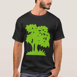 Camiseta Árvore de Desenho Animado - Verde Marciano