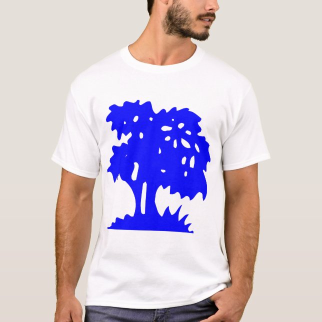 Camiseta Árvore de desenho - Azul (Frente)