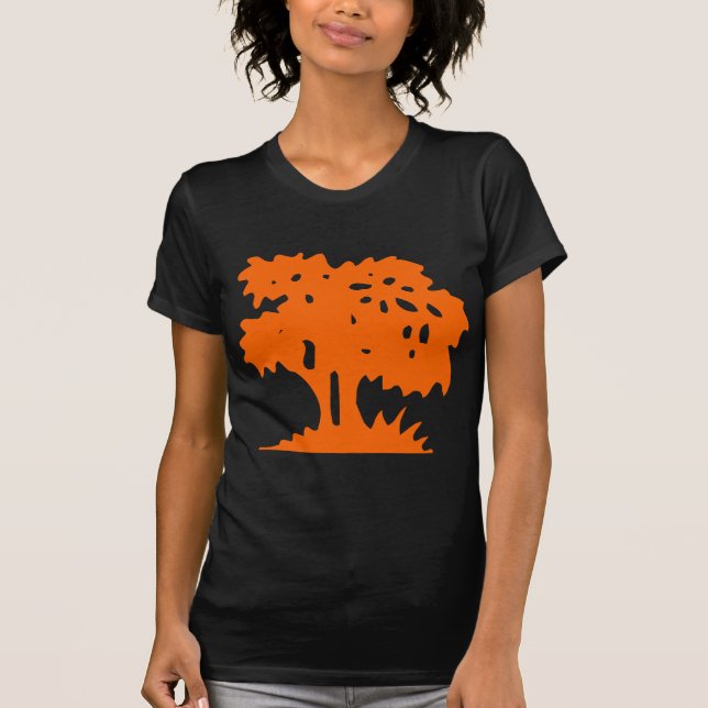 Camiseta Árvore de desenho - Laranja (Frente)