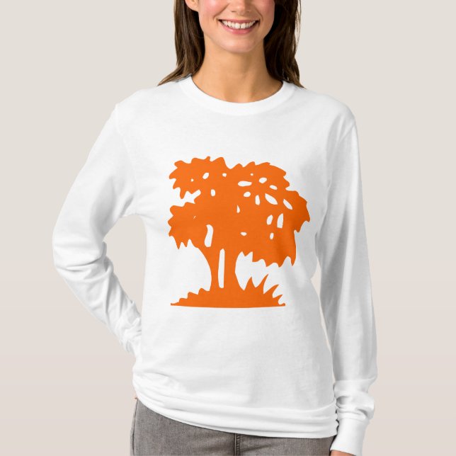 Camiseta Árvore de desenho - Laranja (Frente)