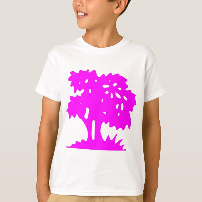 Camiseta Árvore de desenho - magenta (Frente)