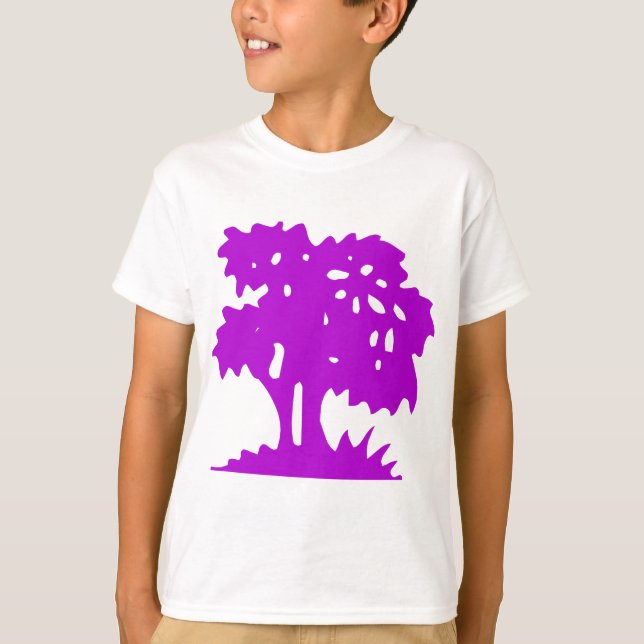Camiseta Árvore de desenho - Roxo (Frente)
