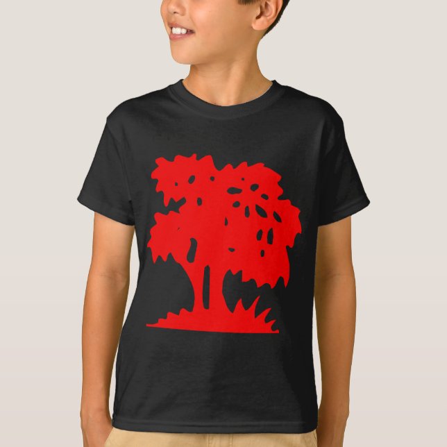 Camiseta Árvore de desenho - Vermelho (Frente)