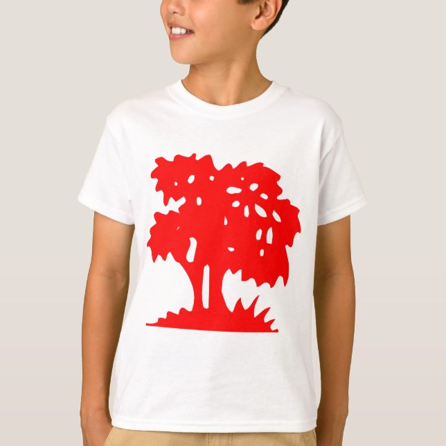 Camiseta Árvore de desenho - Vermelho (Frente)