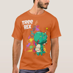 Camiseta Árvore de Dinossauro de Natal Gelado Rex Paleontol