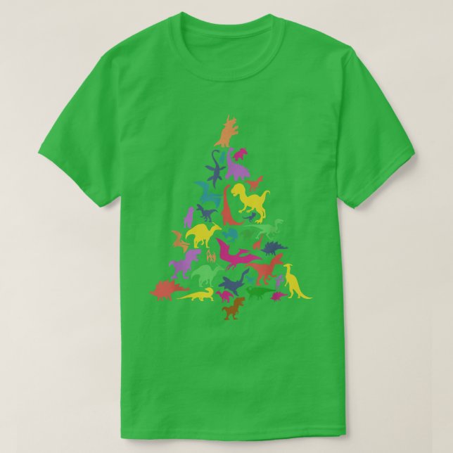 Camiseta Árvore De Dinossauro Gelado TRe Para Crianças Pale (Frente do Design)
