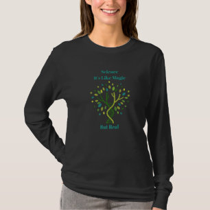 Camiseta Árvore de DNA Verde Ciência É Como Magia Mas Real