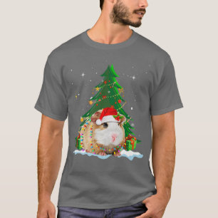 Camiseta Árvore de Enfeites de natal de Suíno Feliz Natal