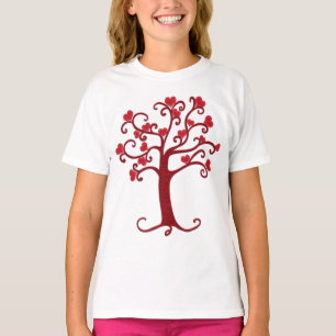 Camiseta Árvore de feltro cardíaco   Namorados   Arte de 